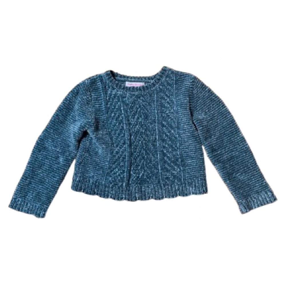 Tommy Bahama Blue Cable Knit Girl's Sweater Size Small